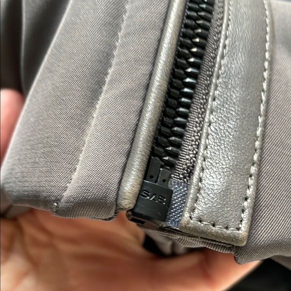 RUDSAK Women's Gray Leather and fur lined Parka coat - Picture 4 of 17